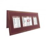At-A-Glance 2022 Desk Calendar Three Months to View Leatherette Binding