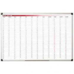 Bi-Office 365-Day Annual Magnetic Whiteboard Planner Aluminium Frame 900x600mm