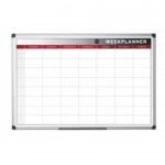 Bi-Office Weekly Magnetic Whiteboard Planner Aluminium Frame 900x600mm