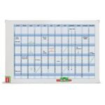 Nobo Performance Planning Board Annual Grid Magnetic Drywipe W900xH600mm