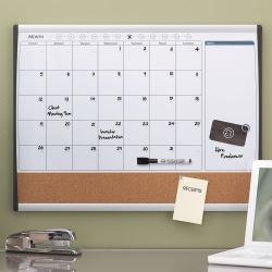 Nobo Small Magnetic Whiteboard Planner with Cork Notice Board 585x430mm White Nobo Small Magnetic Whiteboard Planner with Cork Notice Board 585x430mm White
