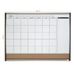 Nobo Small Magnetic Whiteboard Planner with Cork Notice Board 585x430mm White - Image 3