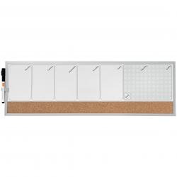 Nobo Small Magnetic Whiteboard Weekly Planner 585x190mm Grey