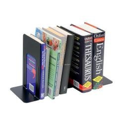 5 Star Office Bookends 180mm Metal Heavy Duty 7 Inch Black Pack of 2 930086