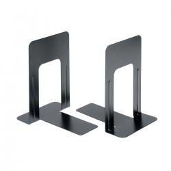 5 Star Office Bookends 180mm Metal Heavy Duty 7 Inch Black Pack of 2 930086