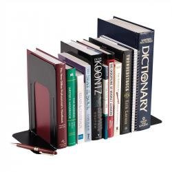 5 Star Office Bookends Large Metal Black Pack of 2 667616