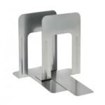 5 Star Office Large Bookends Metal Silver Pack of 2 276015