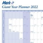 Mark-it 2022 Giant Year Planner Unmounted Landscape with Accessory Kit 1165x820mm Blue/White 22YP 151527 - Image 3