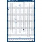 Sasco 2022 Portrait Year Wall Planner with wet wipe pen & sticker pack; Poster Style; 610W x 915Hmm - Outer carton of 10