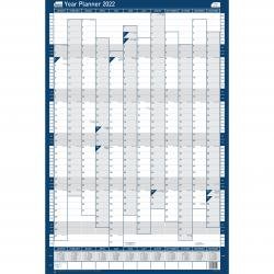 Sasco 2022 Portrait Year Wall Planner with wet wipe pen & sticker pack; Poster Style; 610W x 915Hmm - Outer carton of 10