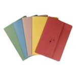 5 Star Office Document Wallet Half Flap 285gsm Recycled Capacity 32mm A4 Assorted Pack of 50