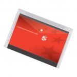 5 Star Office Envelope Stud Wallet Polypropylene A4 Transparent Clear Pack of 5