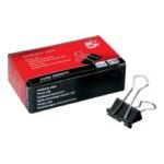 5 Star Office Foldback Clips 19mm Black Pack of 12