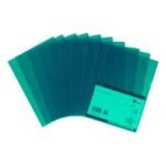 5 Star Office Folder Embossed Cut Flush Polypropylene Copy-safe Translucent 110 Micron A4 Green Pack of 25