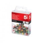 5 Star Office Map Pins 5mm Head Assorted Pack of 100