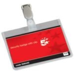 5 Star Office Name Badges Security Landscape with Plastic Clip 60x90mm Pack of 25