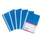 5 Star Office Project Flat File Lightweight Polypropylene with Indexing Strip A4 Blue Pack of 5