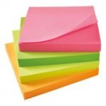 5 Star Office Re-Move Notes Repositionable Neon Pad of 100 Sheets 76x76mm Assorted Pack of 12