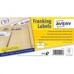 Avery Franking Label 140 x 38mm 2 Per Sheet White (Pack of 1000)