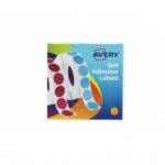 Avery Labels in Dispenser on Roll Round Diam.19mm Orange 24-608 1120 Labels