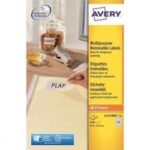Avery Mini Multipurpose Labels Removable Laser 80 per Sheet 35.6x16.9mm Wht L4732REV-25 2000 Labels