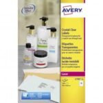 Avery Crystal Clear Label 10 Per Sheet 96x50.8mm L7783-25 250 Labels