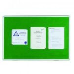 Q-Connect Aluminium Frame Felt Noticeboard with Fixing Kit 1200x900mm Green