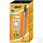 Bic Cristal Ball Pen Clear Barrel 1.0mm Tip 0.32mm Line Black 8373632 Pack of 50