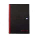 Black n Red Notebook Casebound 90gsm Ruled 192pp A4 400116295 Pack of 5