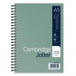 Cambridge Jotter Notebook Wirebound 80gsm Ruled Margin and Perforated 200pp A5 400039063 Pack of 3