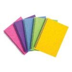 Notebook Sidebound Twin Wire 80gsm Ruled & Perforated 120pp A5 Assorted Colours C Pack of 10