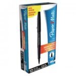 PaperMate Flair Original Felt Tip Pens Black (Pack of 12)