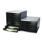 Q-Connect 5 Drawer Tower Black and Grey (Dimensions: L345 x W290 x H220mm)