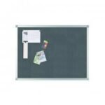 Q-Connect Aluminium Frame Felt Noticeboard with Fixing Kit 1200x900mm Grey