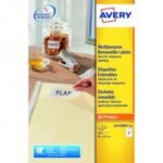Avery Multipurpose Labels Removable Laser 8 per Sheet 96x63.5mm White L4745REV-25 200 Labels