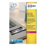 Avery Heavy Duty Labels Laser 48 per Sheet 45.7x21.2mm Silver L6009-20 960 Labels