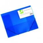 Q-Connect Elasticated Folder 3 Flap A4 Blue