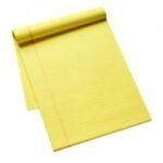 Q-Connect Ruled Stitch Bound Executive Pad 52 Leaves 104 Pages A4 Yellow (Pack of 10)