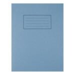 Silvine Exercise Book Ruled and Margin 80 Pages 75gsm 229x178mm Blue EX104 Pack of 10
