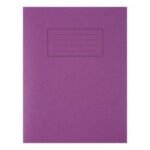 Silvine Exercise Book Ruled and Margin 80 Pages 75gsm 229x178mm Purple EX100 Pack of 10