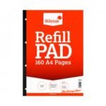 Silvine Ruled Sidebound Refill Pad A4 160 Pages (Pack of 6)