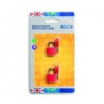 Status Brass Travel Padlock with Key (Pack of 5)