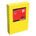 5 Star Office Coloured Card Tinted 160gsm A4 Deep Yellow Pack of 250