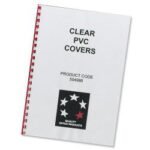 5 Star Office Comb Binding Covers PVC 150 micron A4 Clear Pack of 100