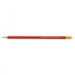 5 Star Office Pencil with Eraser HB Red Barrel Pack of 12