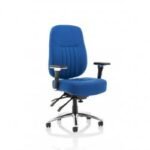 Barcelona Deluxe Blue Fabric Operator Chair