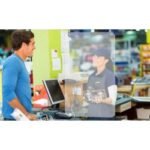 Exacompta ExaScreen Basic Hanging Acrylic Protective Divider Screen 660x1000mm Clear