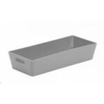 Wham Grey Rectangular Studio Basket 2.01 1 Litre
