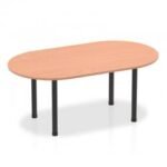 Dynamic Impulse 1800mm Boardroom Table Beech Top Black Post Leg