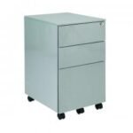 First 3 Drawer Under Desk Pedestal Steel 380x470x615mm Silver